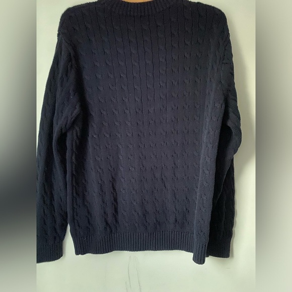 Brandy Melville Sweater Women’s XS Amber Sweater Navy Blue Cable Knit Cardigan - Picture 5 of 12